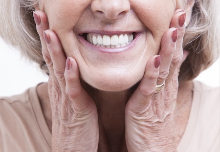 older woman's smile