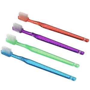 colorful toothbrushes